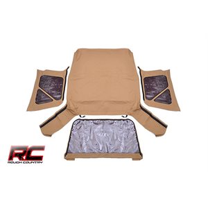 RC JEEP TJ (FULL STEEL DOORS) REPLACEMENT SOFT TOP / SPICE